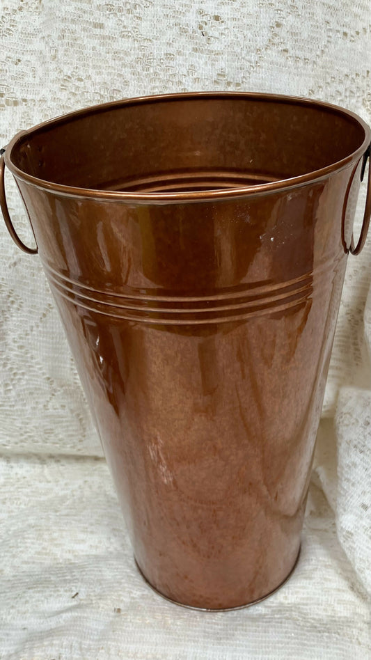 #1930 tall metal copper bucket