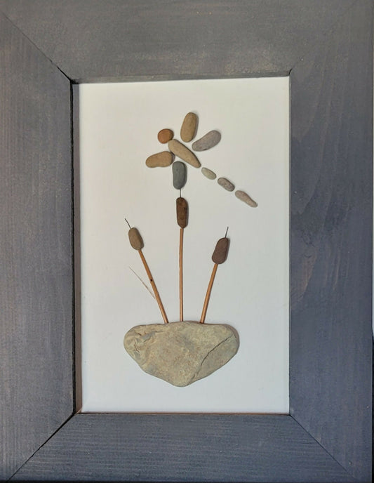 Cattails and dragonfly 5x7