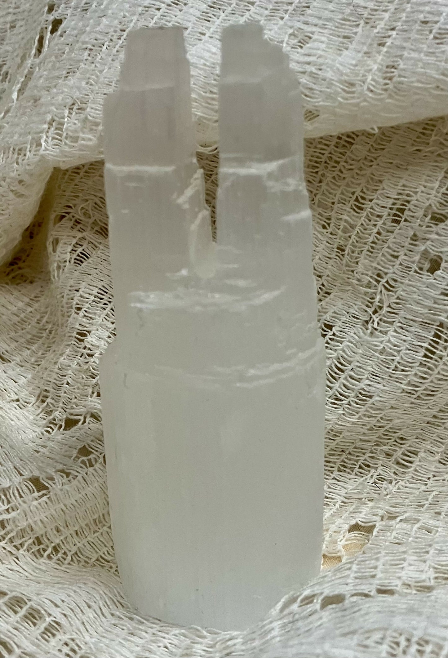 #3243 Selenite twin tower
