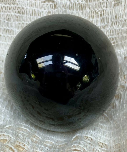 #3196 2" Black Obsidian sphere 156 gr