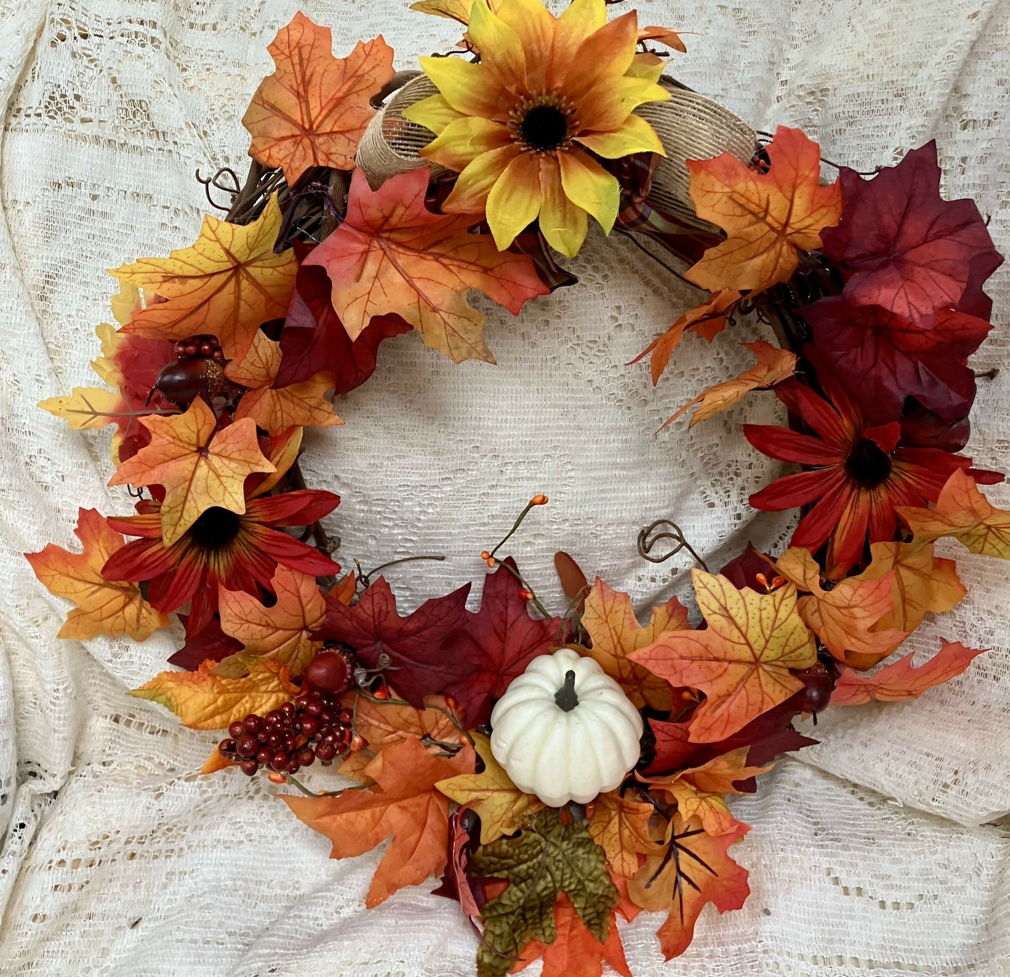 #1607 handmade Fall wreath