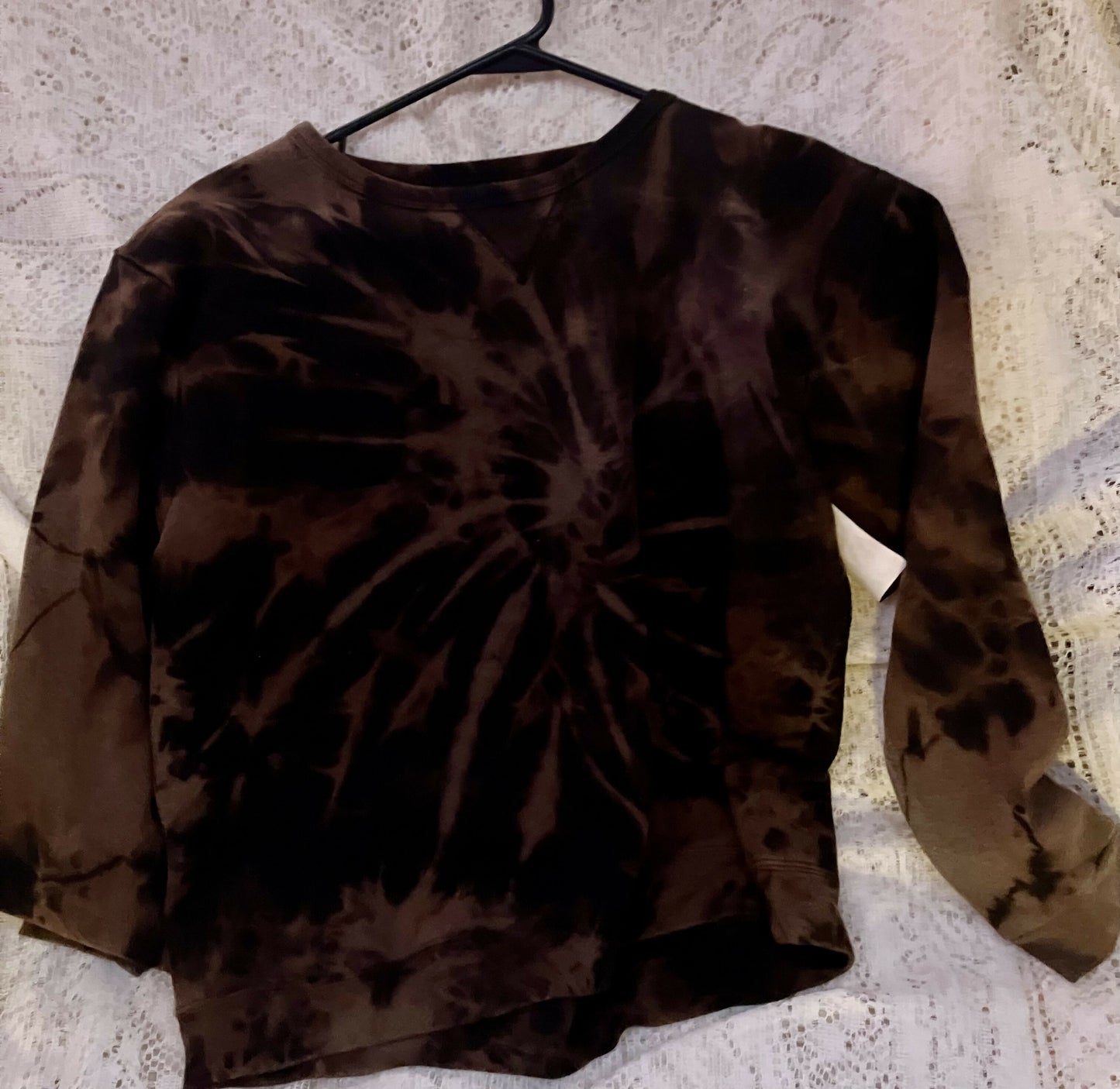 Hand bleached sweatshirt sz LG #2887