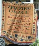 Amazing Grace with flower border throw