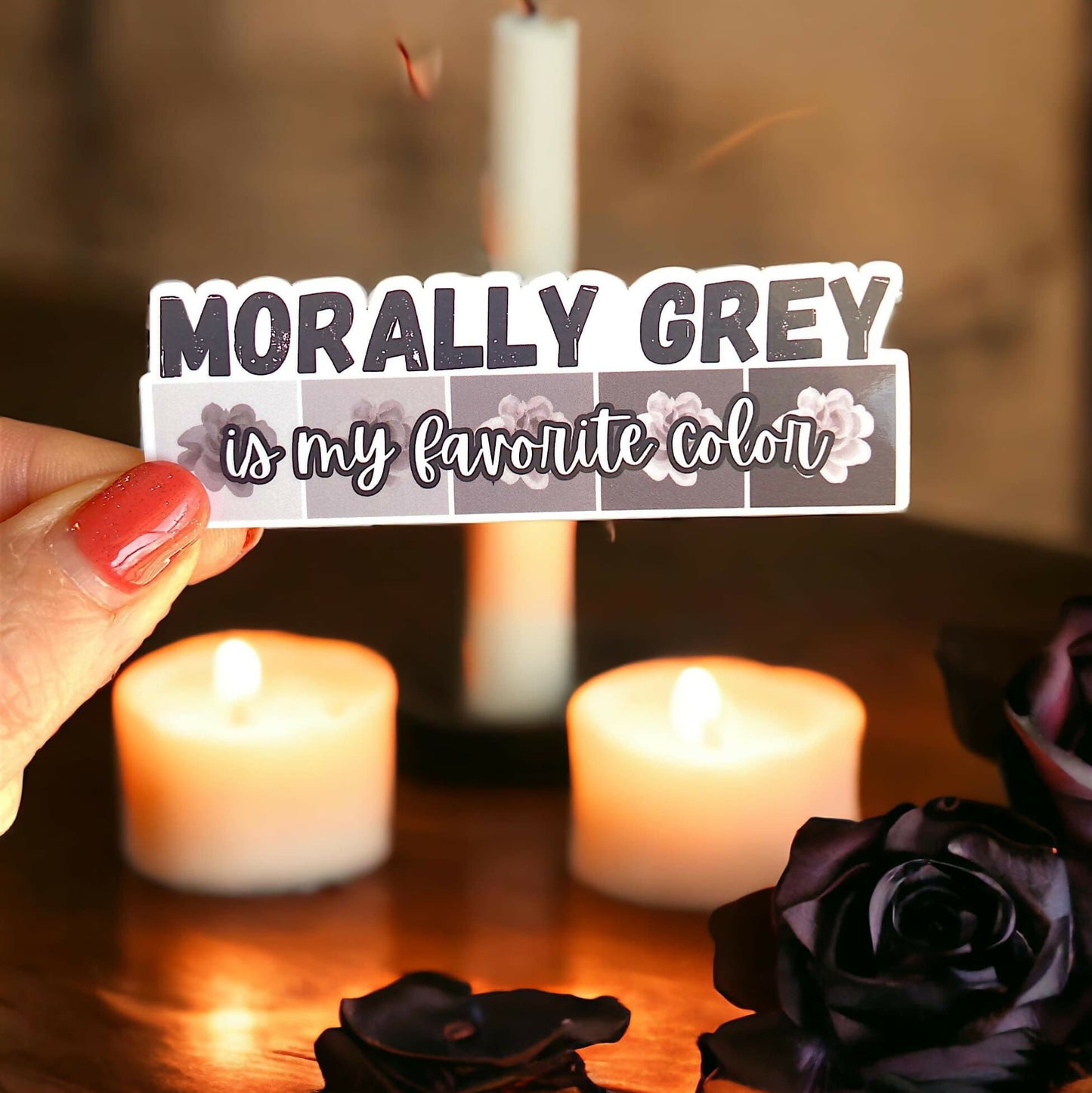 Morally Grey Sticker