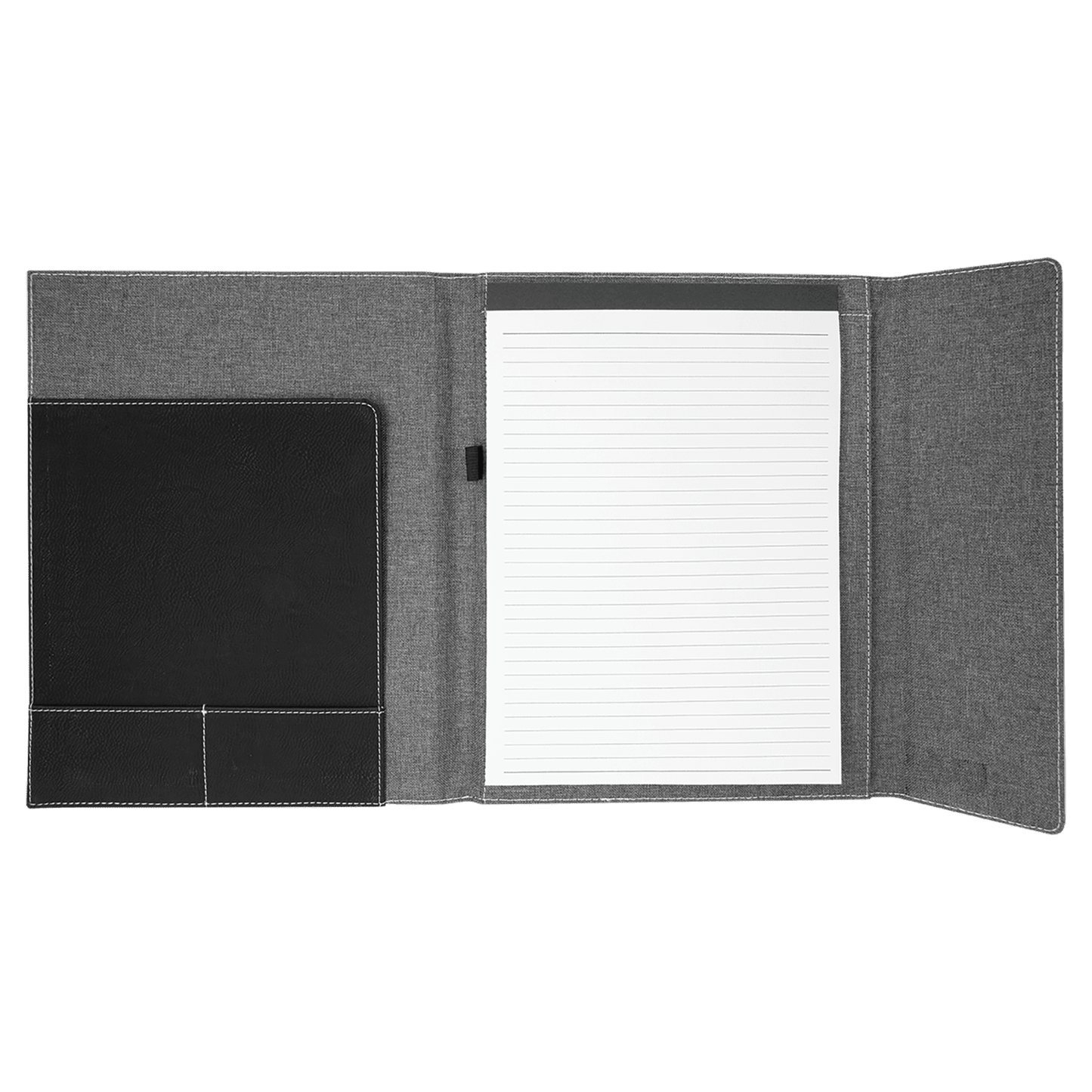 9 1/2" x 12" Laserable Leatherette Canvas Portfolio with Notepad