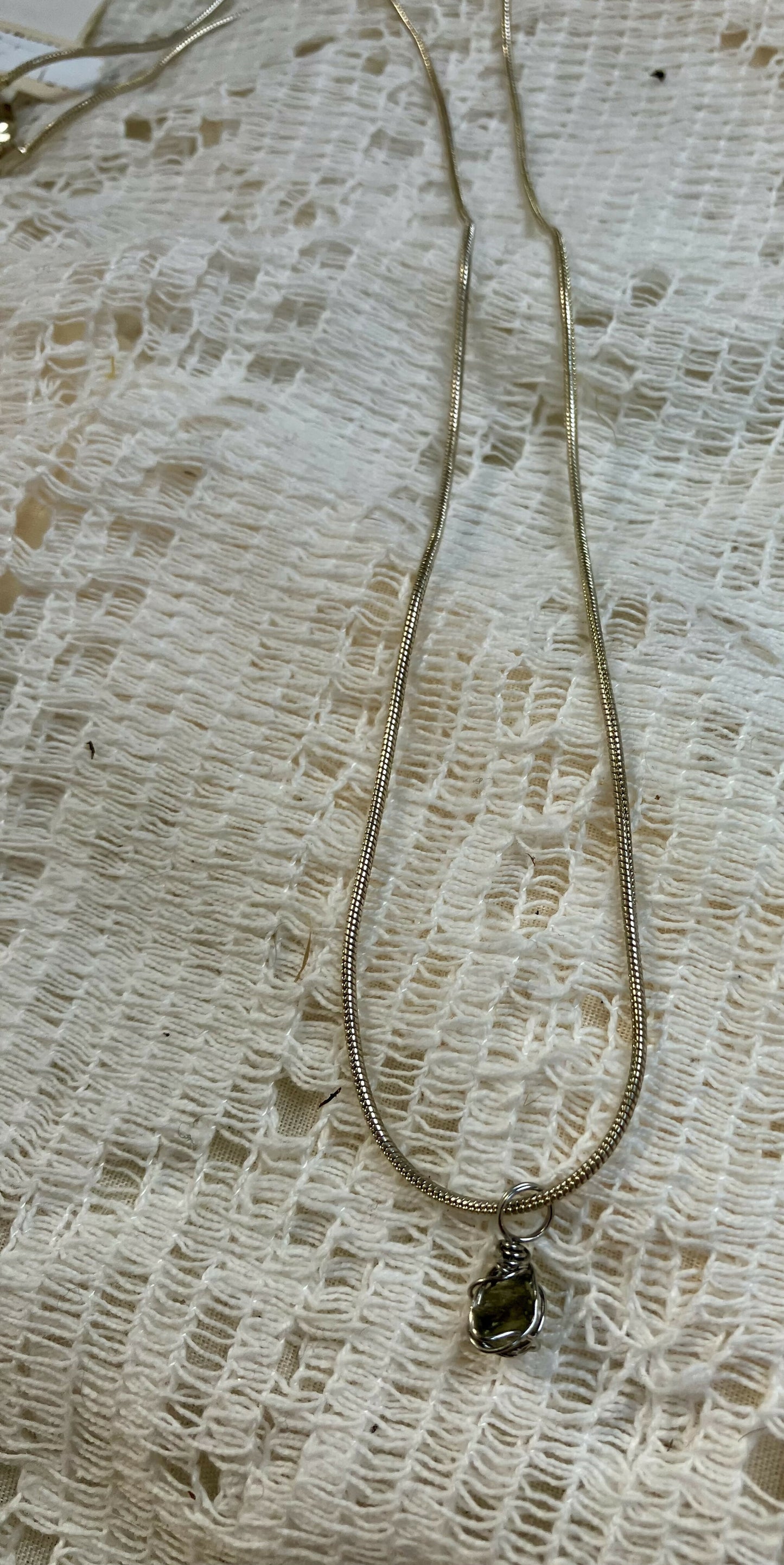 #1278 Moldavite necklace