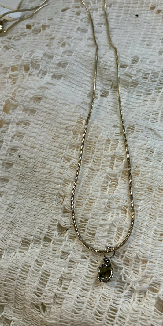 #1278 Moldavite necklace