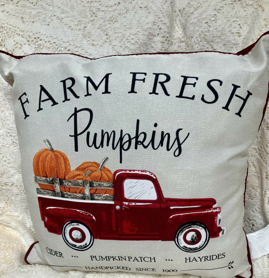 #1441 Farm fresh pumpkin pillow