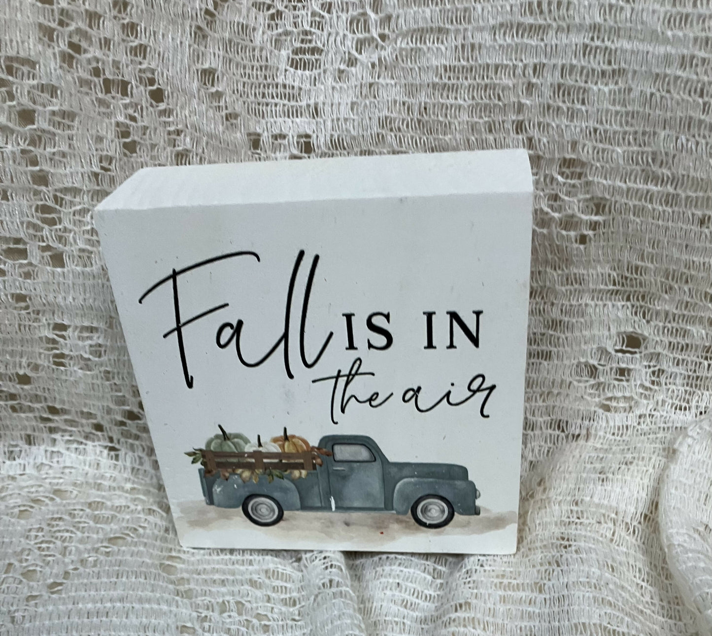 #1690 Fall is in the air block sign