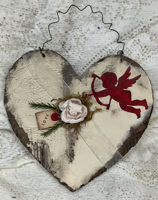 Handmade distressed valentine wall decor #1648