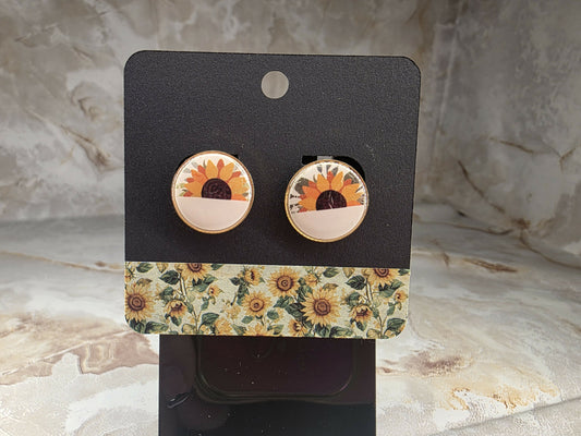 Sunflower Sunrise Stud Earrings