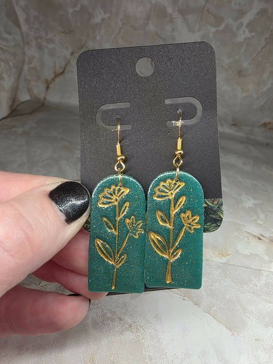 Gilded Wildflower Dangle Earrings