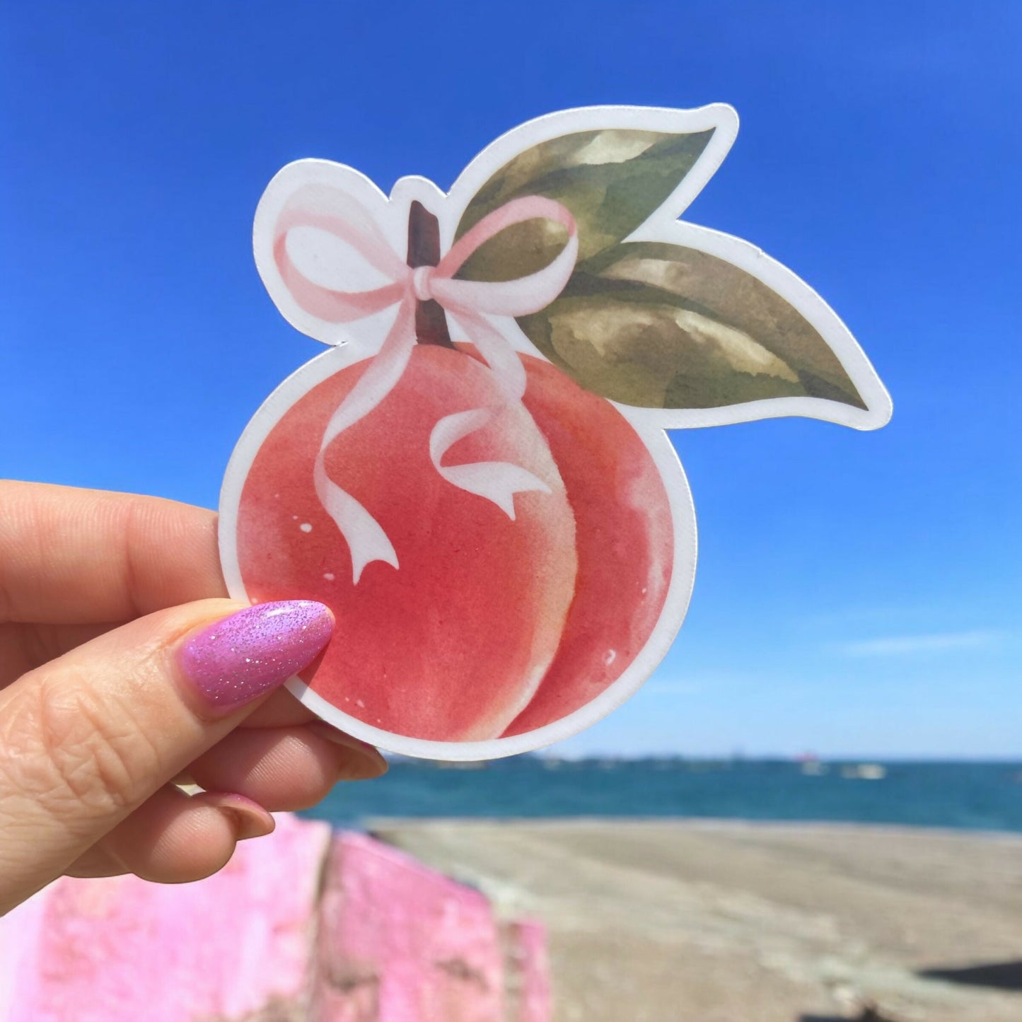 Peach Sticker
