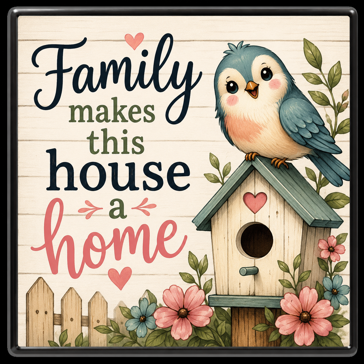 Family/Home Square Magnet