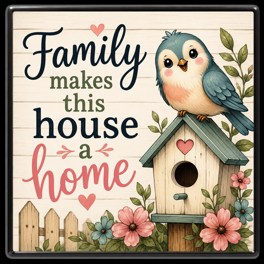 Family/Home Square Magnet