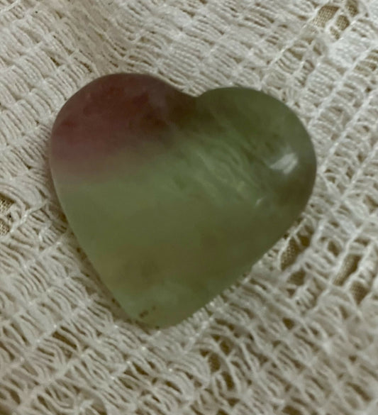 #2283 Fluorite heart