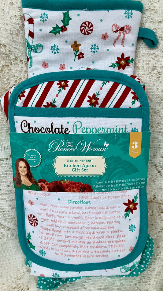 Pioneer woman apron set #2805
