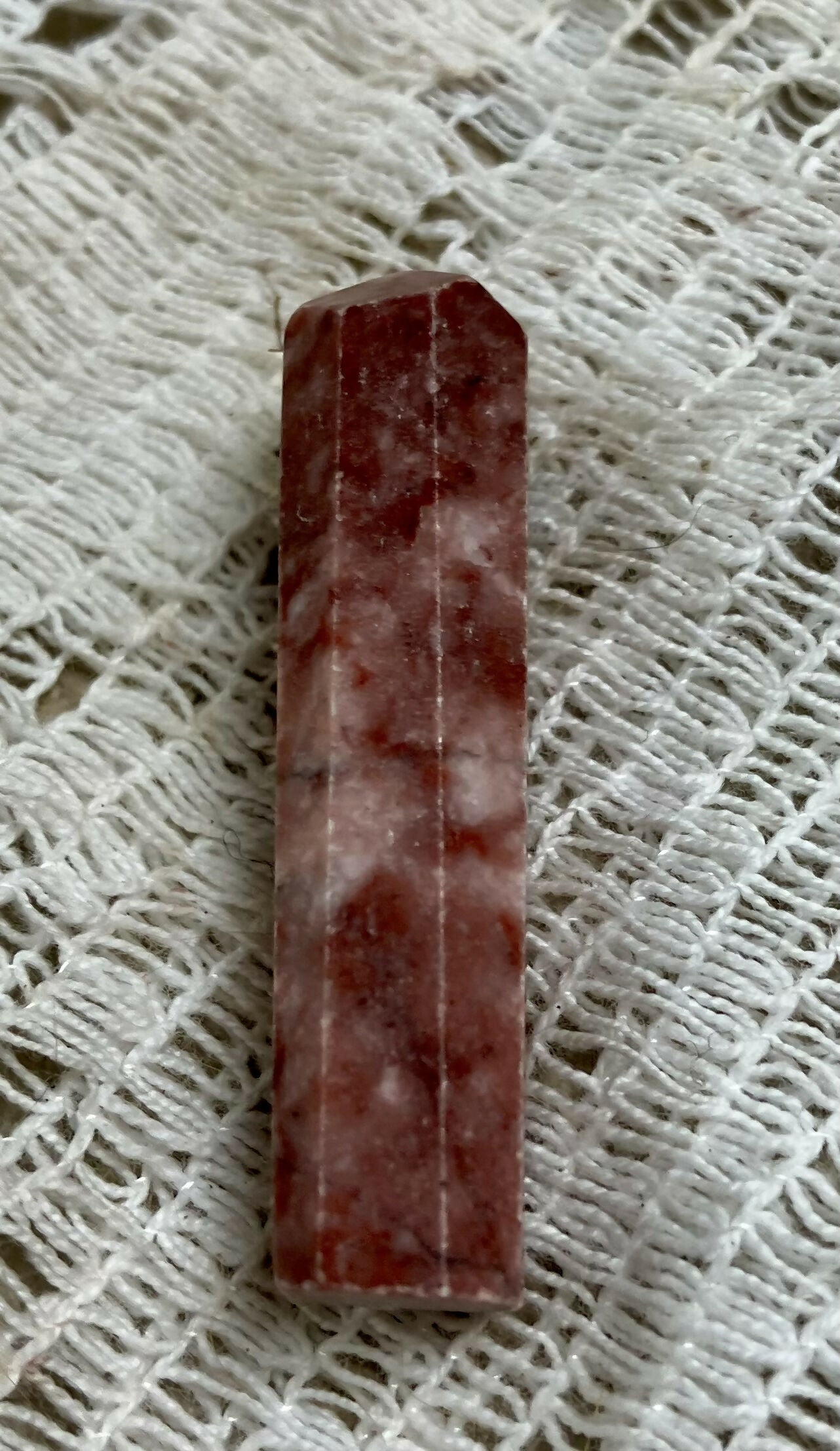 #2849 1 1/2" strawberry quartz point