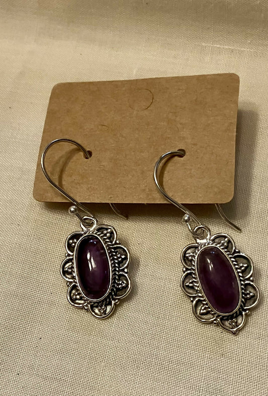 Amethyst earrings #2501