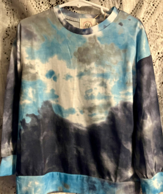 Kids L/S tie dye shirt 4/5 #2957