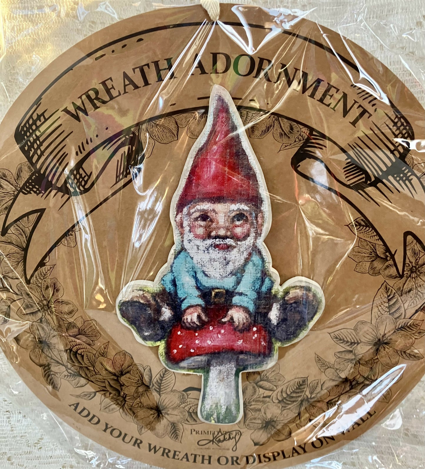 Gnome wreath adornment #2574