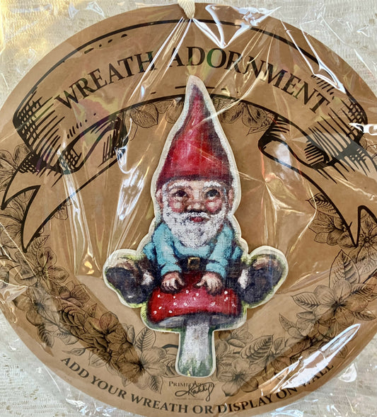 Gnome wreath adornment #2574