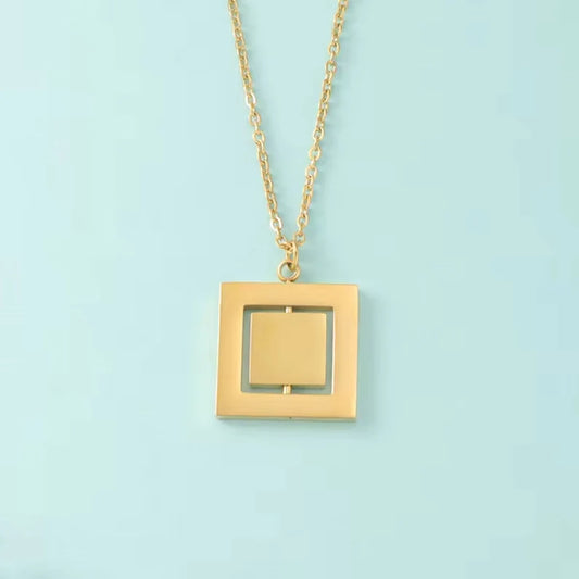 Rotating Square Necklace
