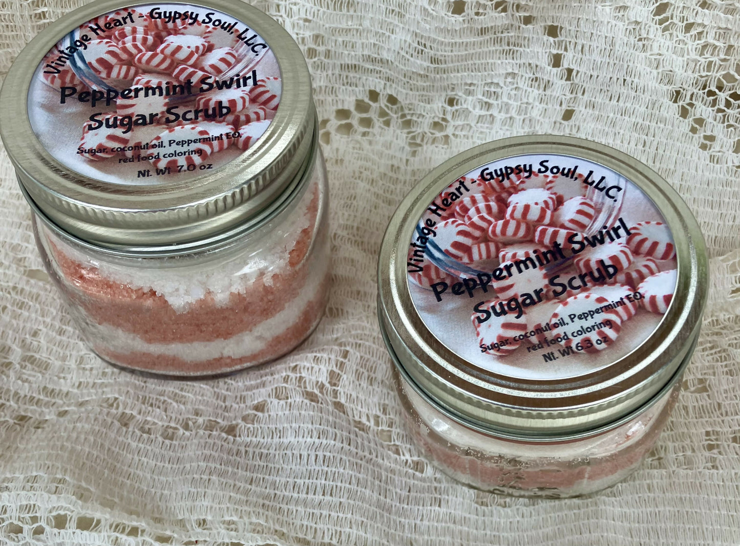 Peppermint Swirl sugar scrub #2622