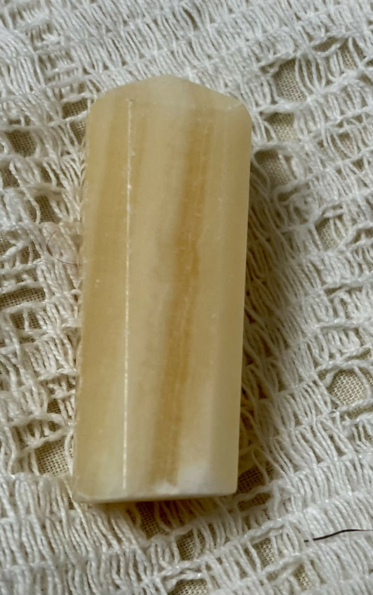 #2392 1 1/2" orange calcite mini tower