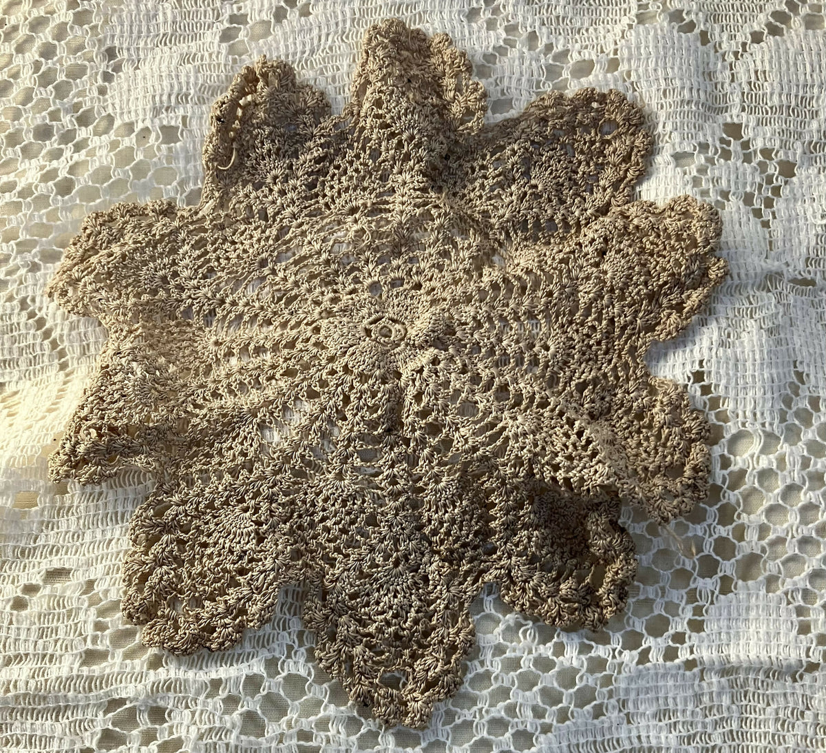 #3322 Tea stained doily