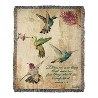 Hummingbird / Floral Throw