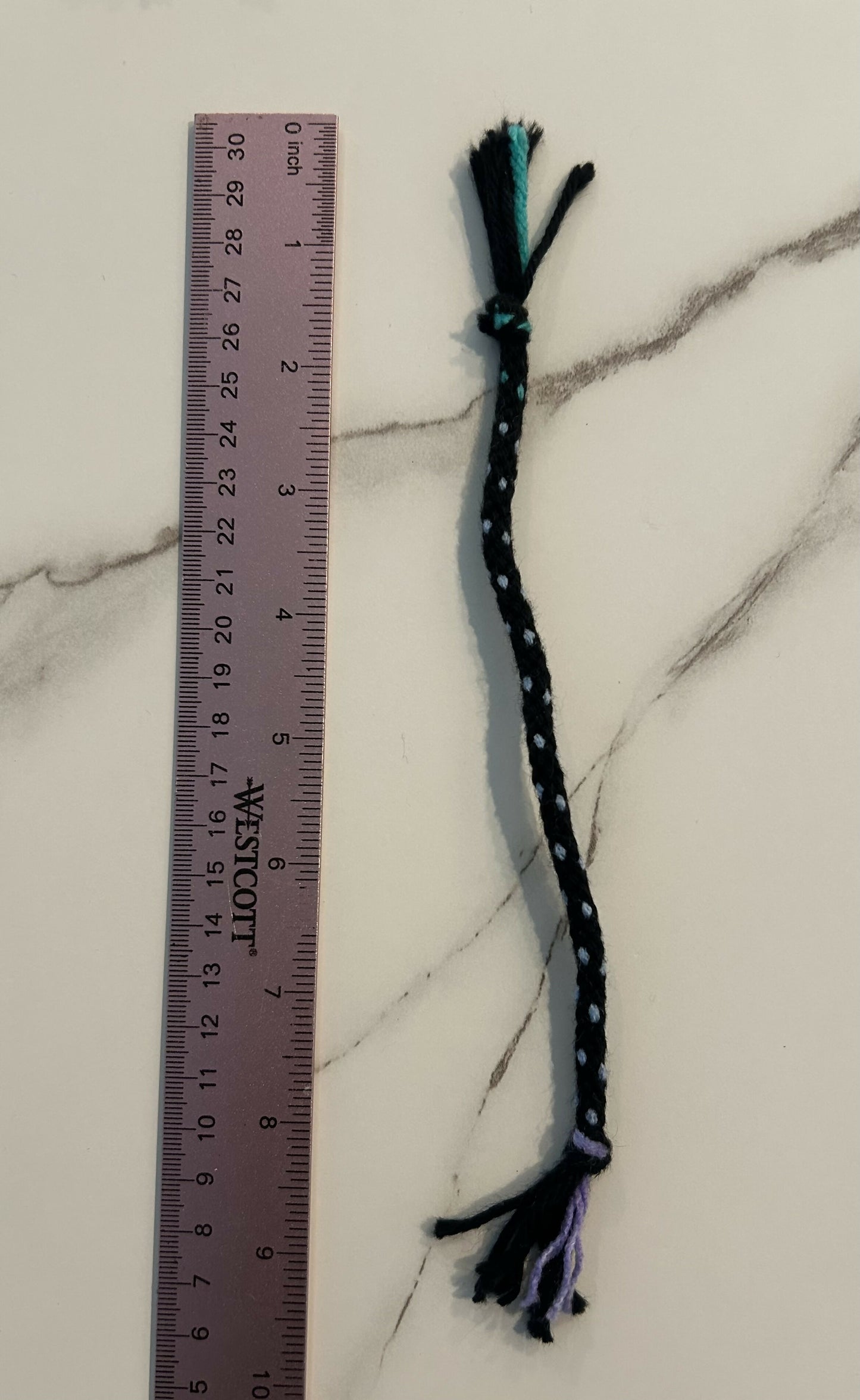 Black and blue kumihimo bracelet