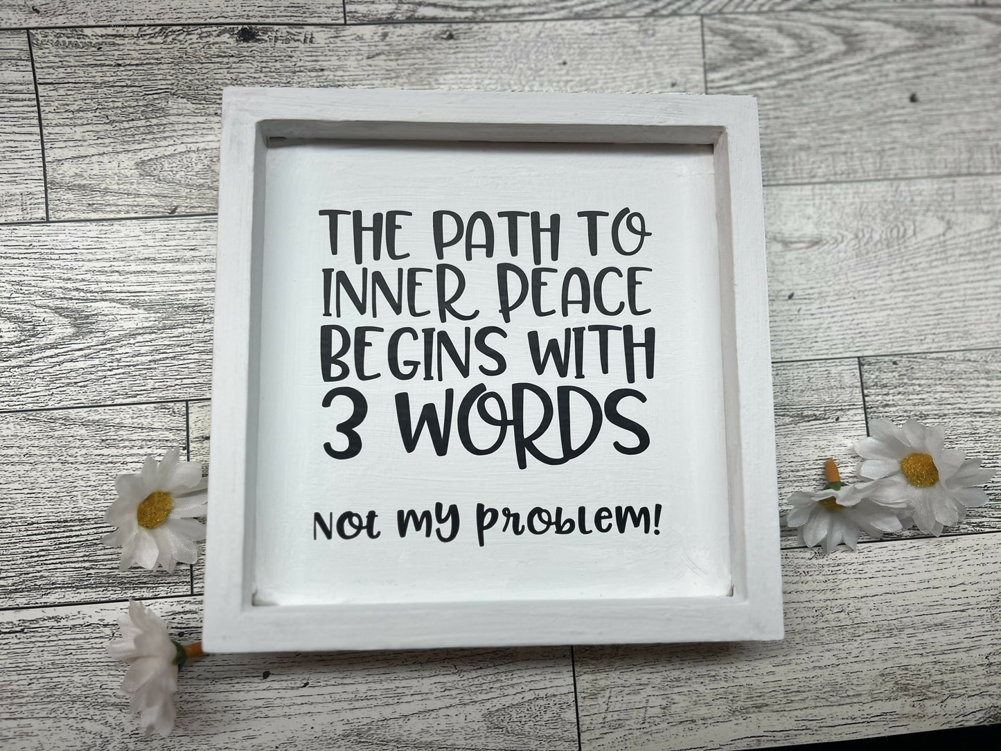 Path to inner peace sign