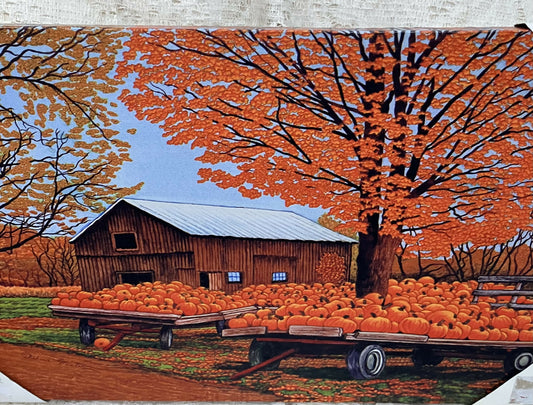 #2360 Canvas pumpkin picture