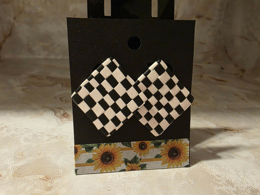 Large Checkered Studs