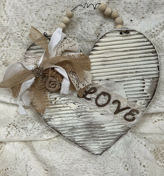 Handmade Love heart wall decor #1296