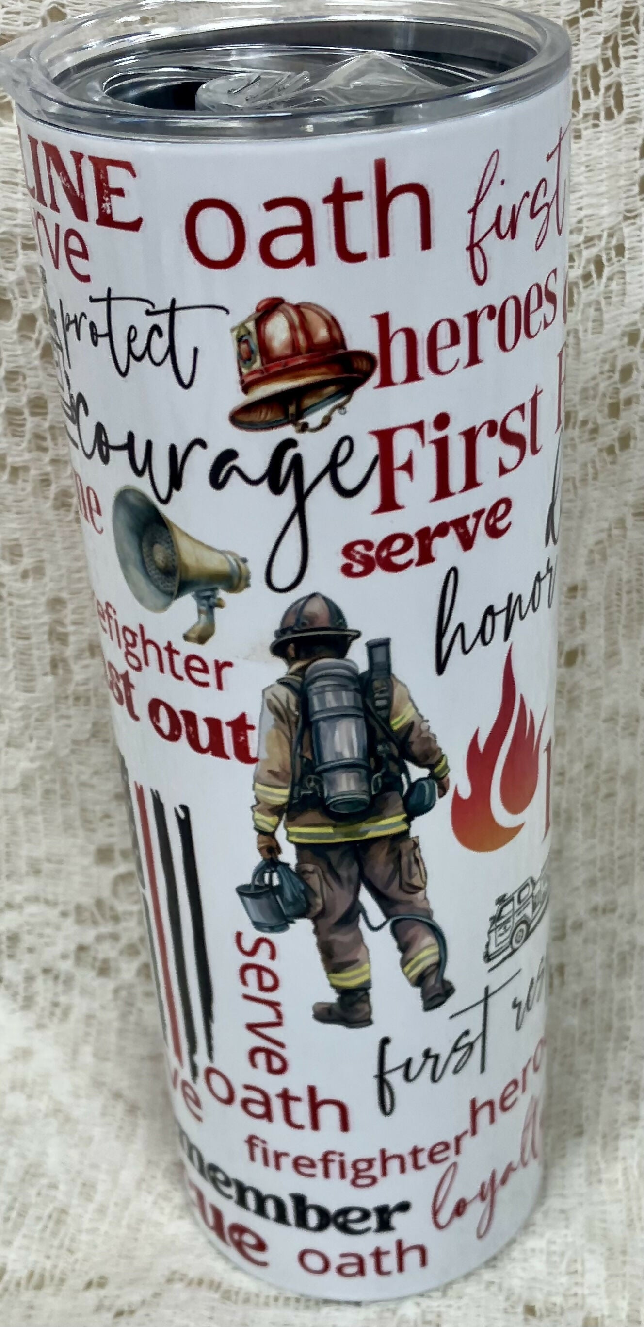 #1706 Fire fighter tumbler