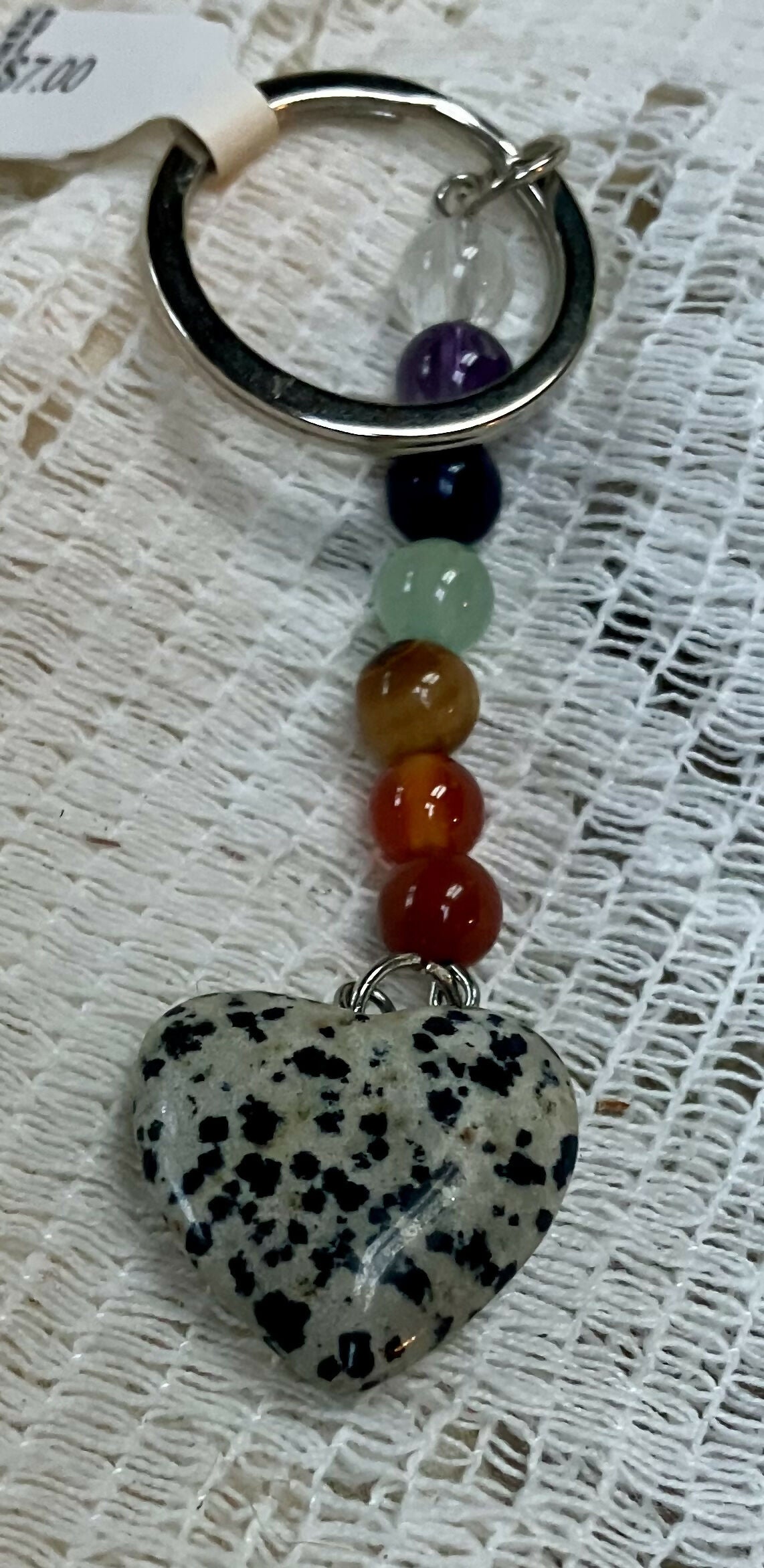 #3214 Crystal heart keychain