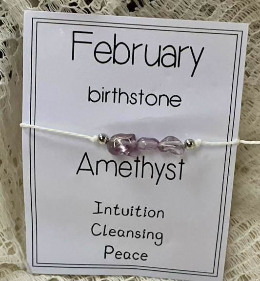 #2662 Birth crystal bracelet