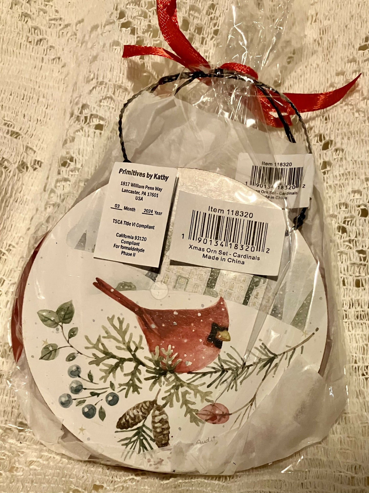 cardinal ornament #2693