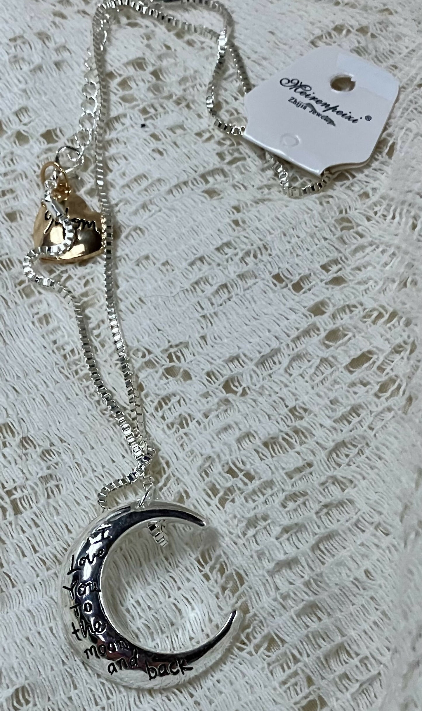 #3128 I love you to the moon necklace