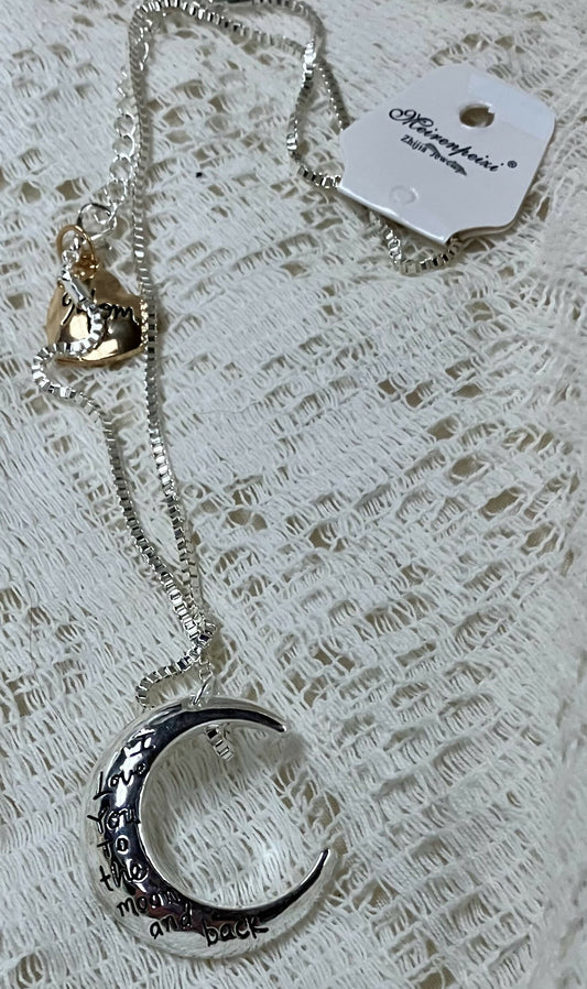 #3128 I love you to the moon necklace