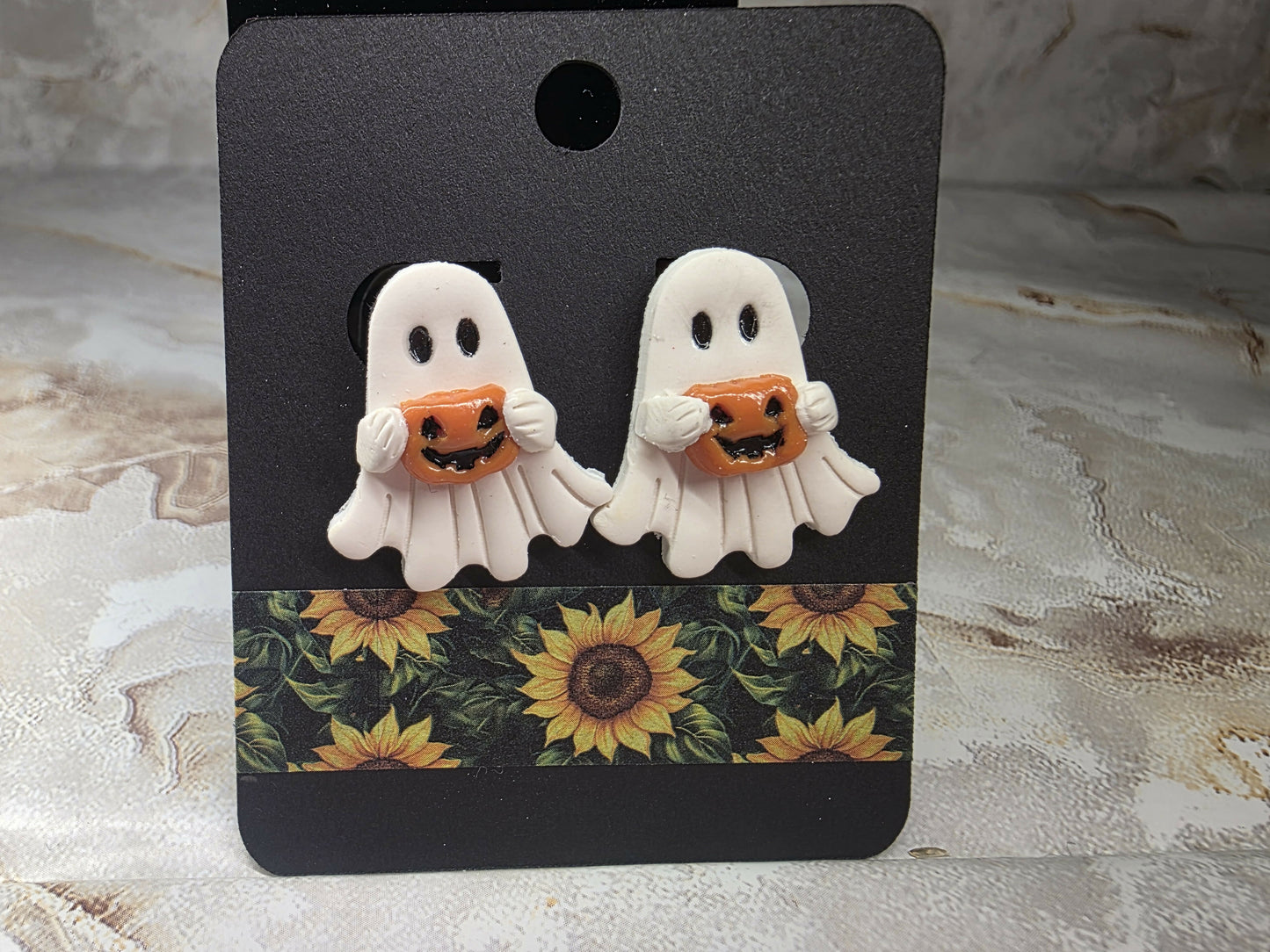 Ghost w/ Jack-O- Lantern Earrings