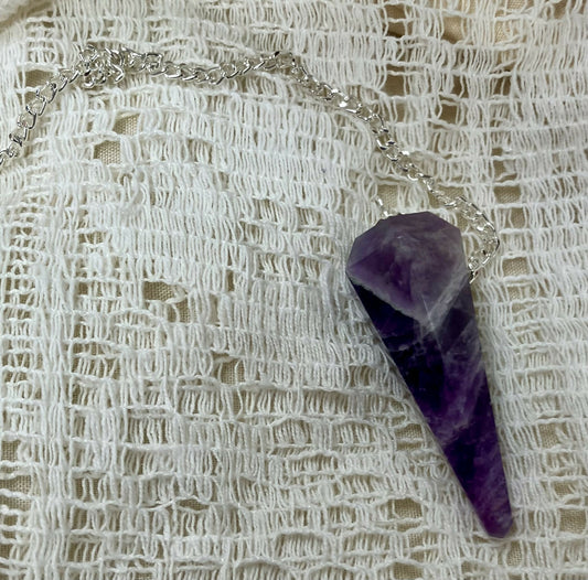 #3088 Chevron Amethyst pendulum