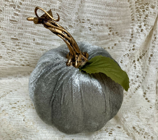 #2523 gray velvet pumpkin