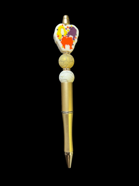 Halloween Sisters Pen - Gold