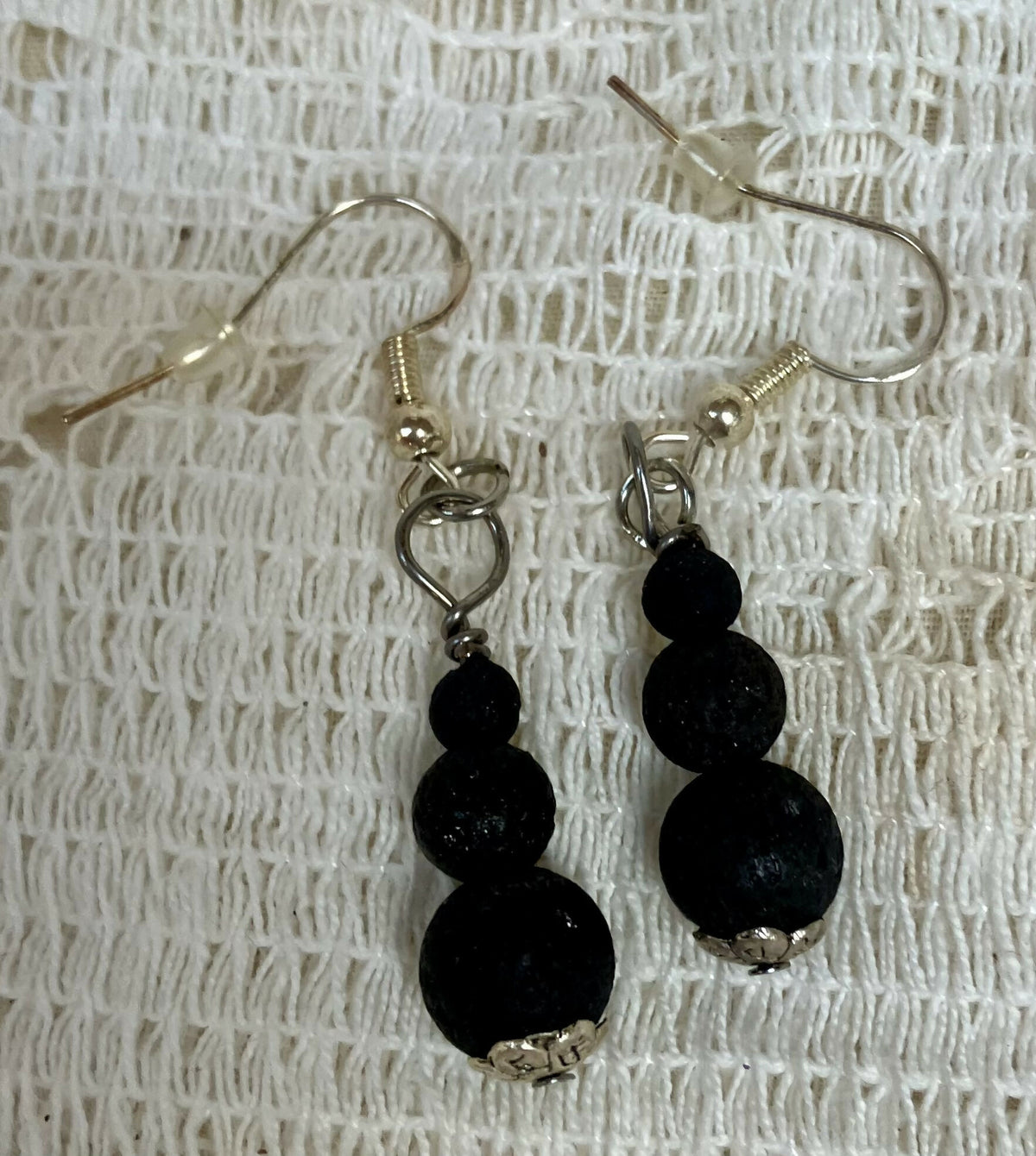 #3257 Lava stone/aromatherapy diffuser earrings