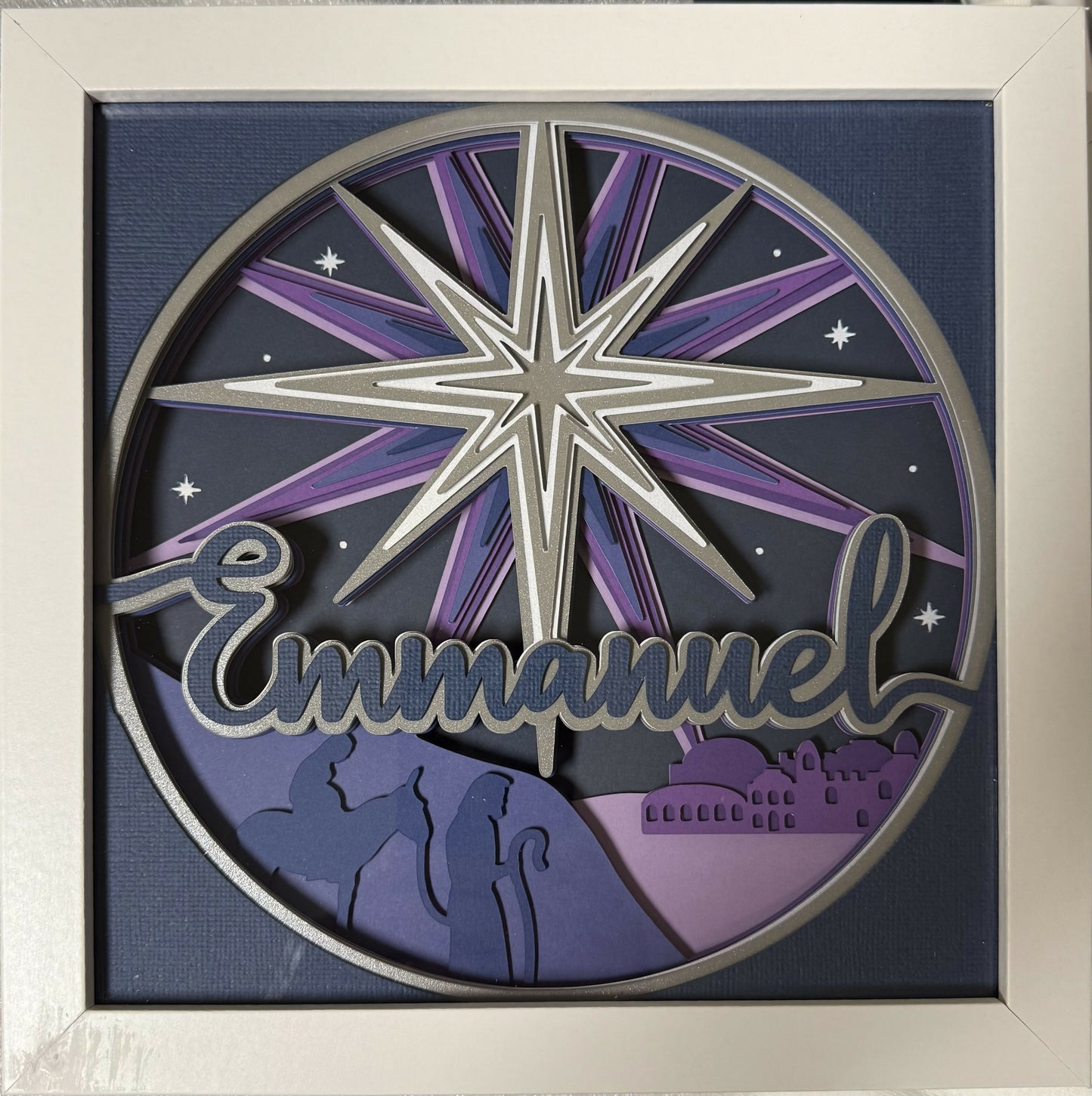 3D Layered Emmanuel Shadowbox
