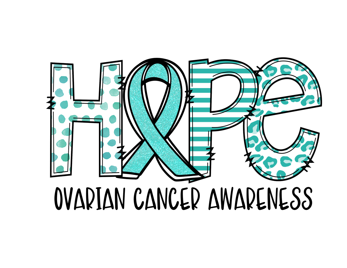Hope Ovarian Cancer Awareness Decal