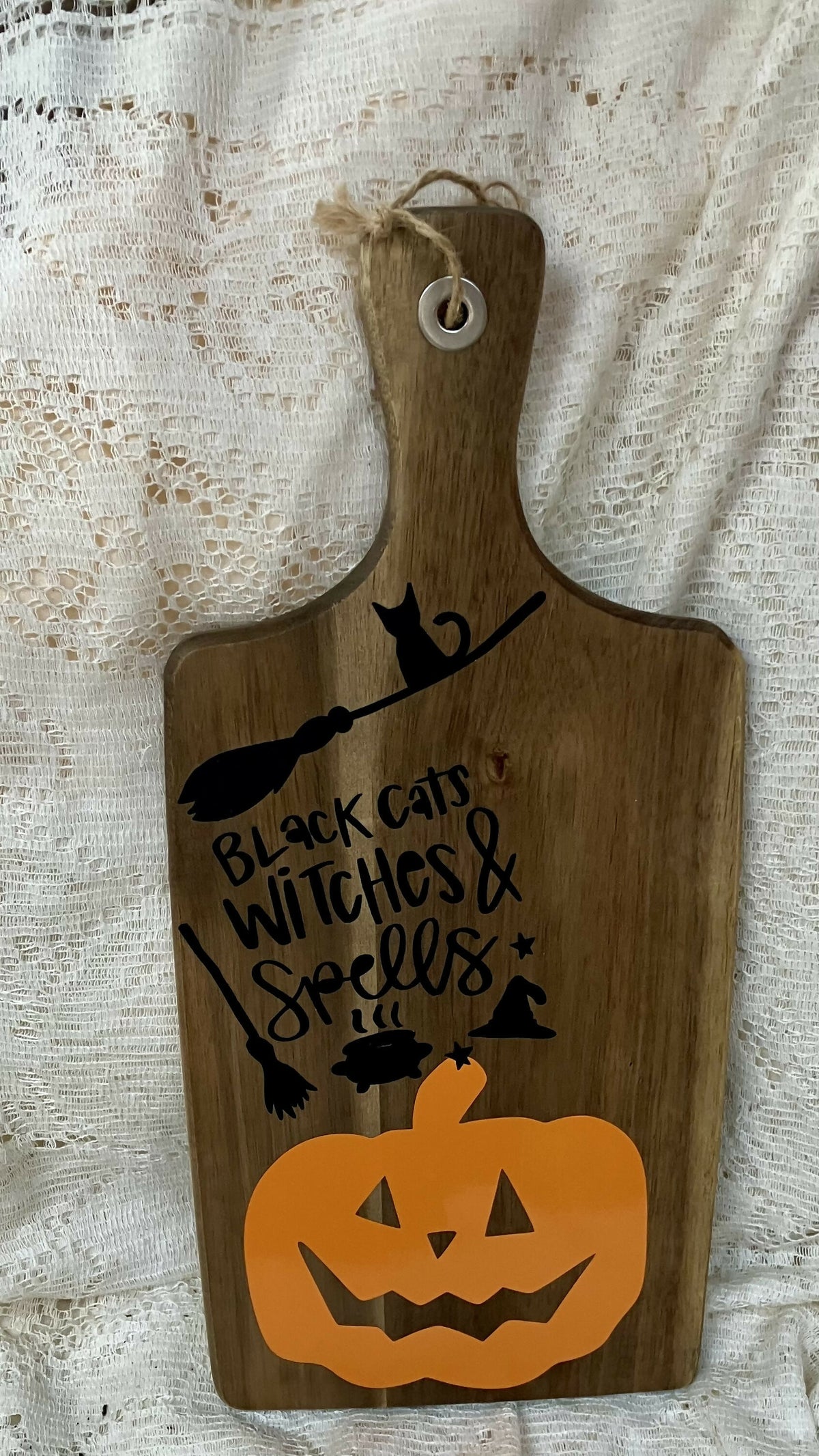 #3282 Black cat hanging decor